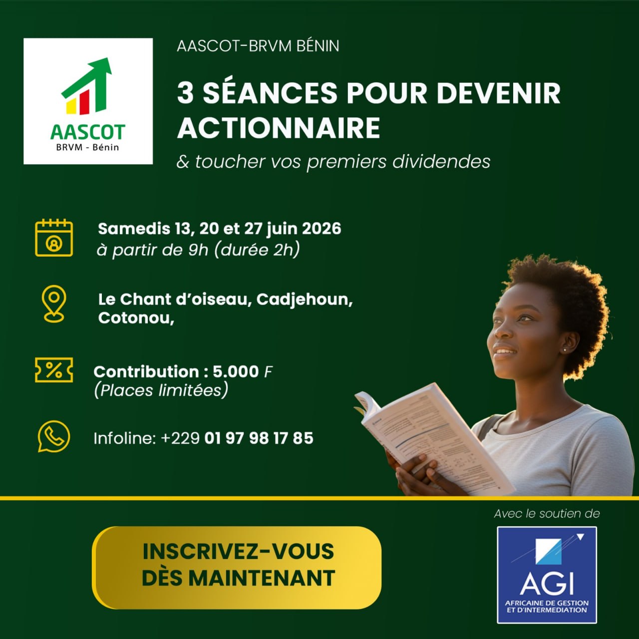 INSCRIPTIONS OUVERTES — Programme « 3 Séances pour Devenir Actionnaire »