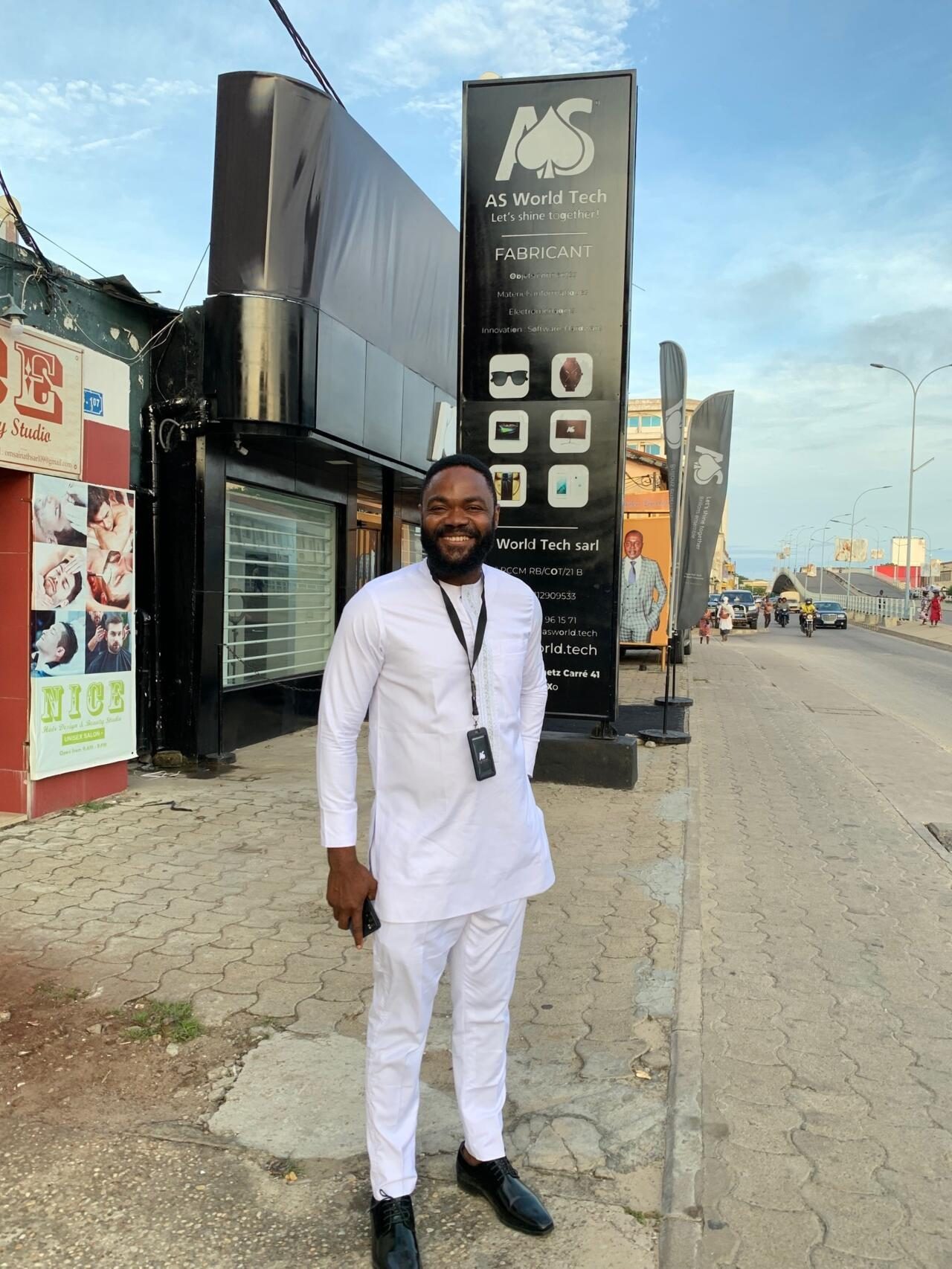 Les locaux d’AS World Tech à Cotonou. — Photographie fournie